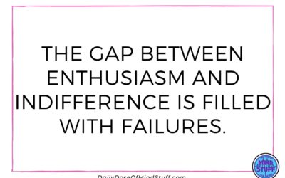 Inspirational Quote – Enthusiasm and Indifference